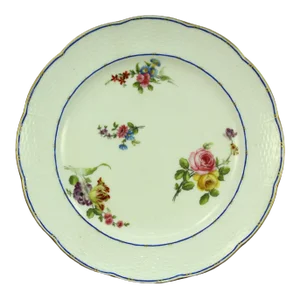 1751-1753 Sevres Soft Paste Porcelain Plate, Signed #3