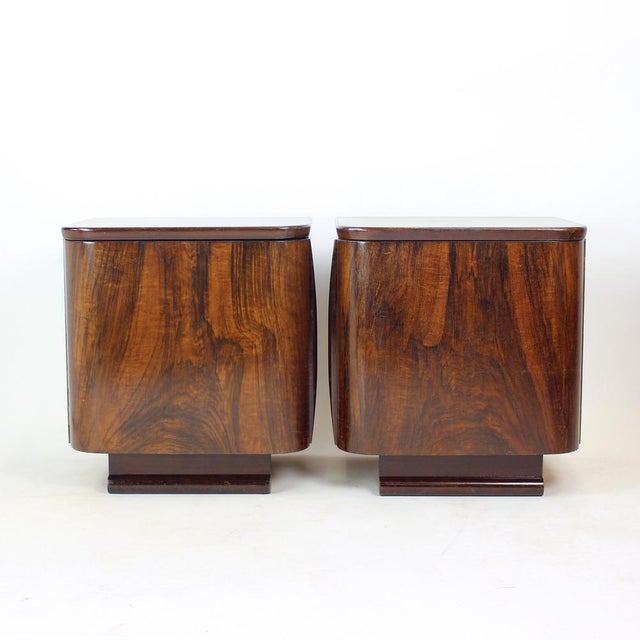 Vintage Bedside Tables in Faux Grain Finish, 1950s, Set of 2 For Sale - Image 16 of 16
