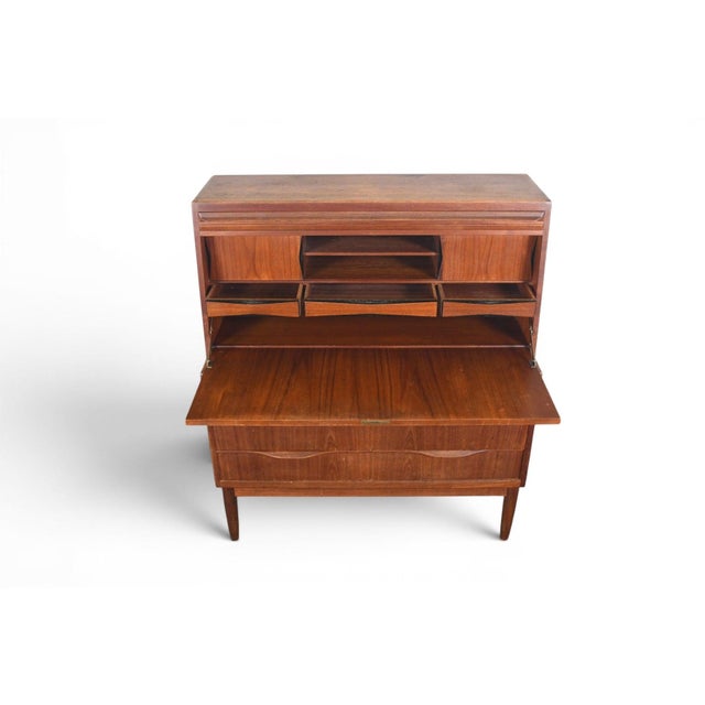Mid 20th Century Mid 20th Century Erling Torvits Secretary Desk in Teak #2 For Sale - Image 5 of 11