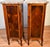 1900s Pair Antique French Louis XV Walnut & Satinwood Marble Top Lingerie Stands For Sale - Image 10 of 12