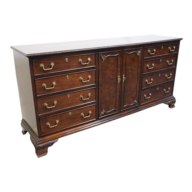 Century Furniture Century Furniture Solid Mahogany Traditional Style 73" Triple Door Dresser For Sale - Image 4 of 14