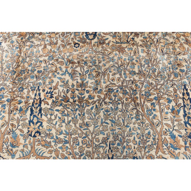 Persian One-of-a-kind Vintage Persian Kirman Carpet For Sale - Image 3 of 10