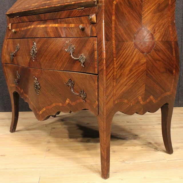 Wood Genoese Inlaid Wood Trumeau, 1930s For Sale - Image 7 of 13