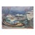 1960s Oil Painting Ship Port v. Karpin For Sale