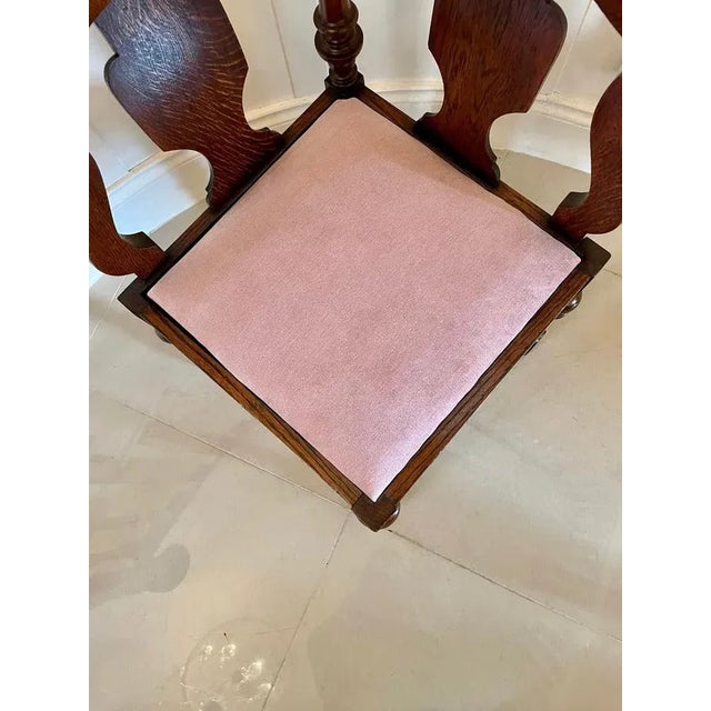 Antique Victorian Oak Corner Chair For Sale - Image 5 of 14