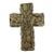 Mexican Folk Art Milagros Hand Carved Wood Cross Nailed Charms Wall Hanging For Sale