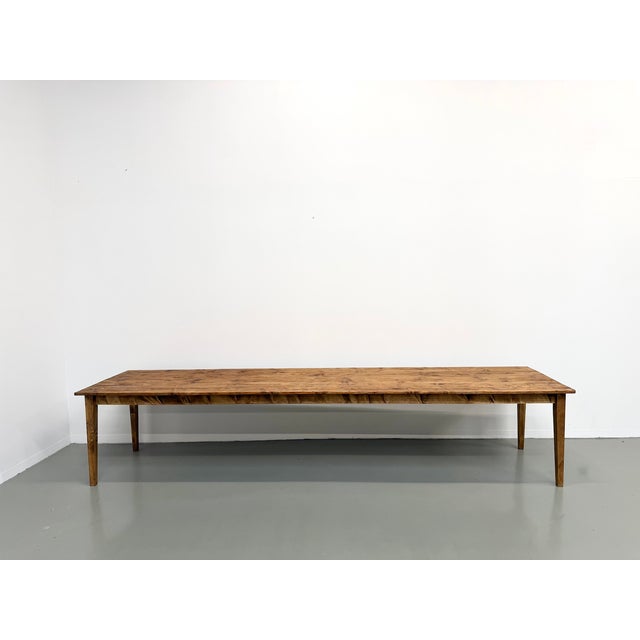 Maison lecan presents this monumental 1950s farmhouse table, a true rarity on the vintage market thanks to its exceptional...