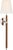Thomas O'Brien for Visual Comfort Signature Bryant Large Wrapped Tail Sconce in Polished Nickel and Natural Leather with Linen Shade For Sale