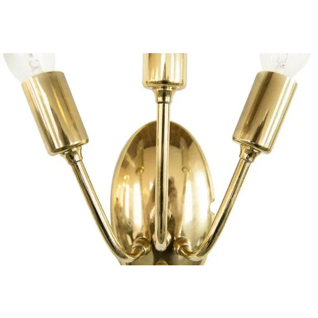 Italian Brass Sconces, 1950s - a Pair For Sale - Image 9 of 11