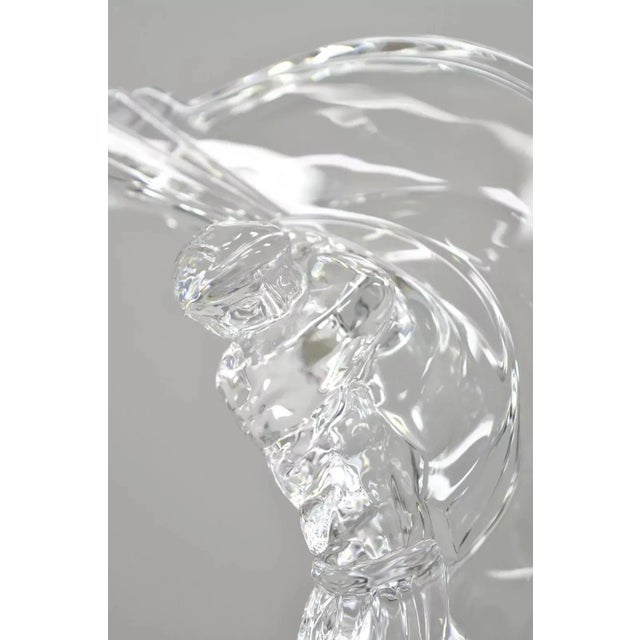 Art Deco Late 20th Century Cristal De Sevres France Crystal Glass Golfer Golf Statue Sculpture For Sale - Image 3 of 10