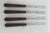 Wood France Inox Mid Century Fondue Serving Forks 4pc Set Brown Wood Handles 5164b For Sale - Image 7 of 9