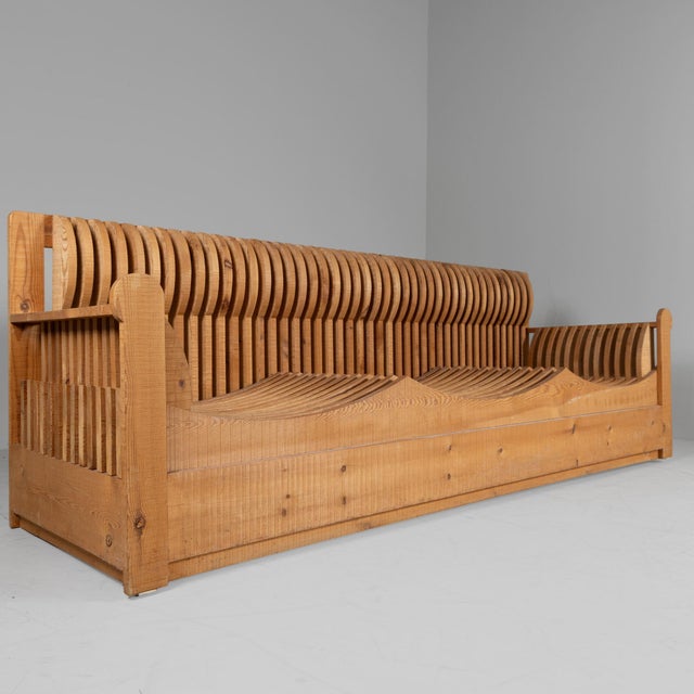 Mobili Nella Valle Series 3-Seater Sofa by Mario Ceroli for Poltronova, Italy, 1972, in Very Good conditions. Designed...