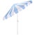 Baby Blue Meze 9 Ft Crank Umbrella, Baby Blue Cabana Stripe/White Pole For Sale - Image 8 of 9