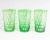 Green Cut to Clear Tumblers and Glasses For Sale - Image 4 of 8