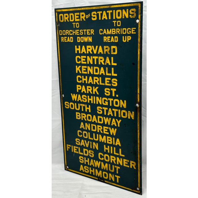 This is a Very Rare Authentic Antique Boston Massachusetts Trolly - Streetcar Destination Sign. Circa Approx 1920s. It is...