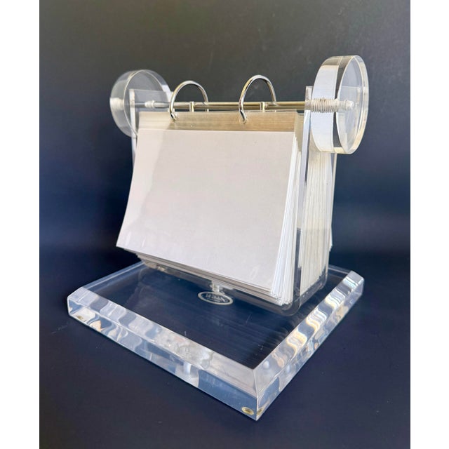 Mid-Century Modern Lucite Rotating Photo Rolodex For Sale - Image 4 of 9