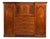 Victorian Flame Mahogany Breakfront Triple Wardrobe, 1860 For Sale
