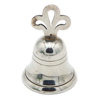 Plain Silver Bell with Simple Reliefs For Sale