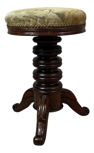 Walnut Piano Stool, 1900s