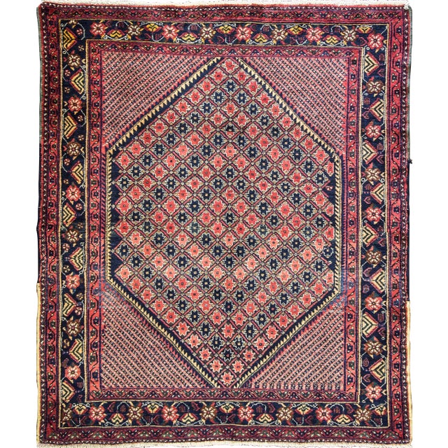Early 20th Century Persian Bakhtiari Rug-4'7" X 5'7" For Sale
