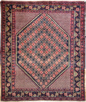 Early 20th Century Persian Bakhtiari Rug-4'7" X 5'7"