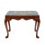 Academic Revival Queen Anne style mahogany bench/stool with upholstered slip seat seat. The cabriole legs flow in a...