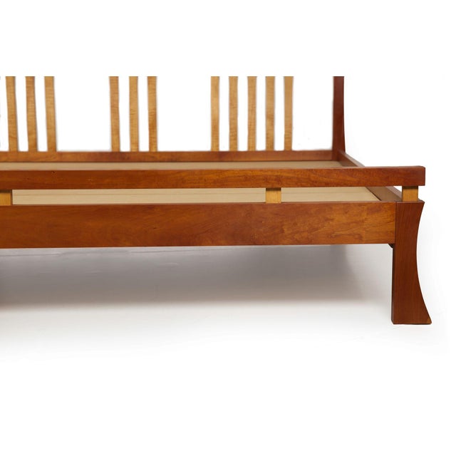 Modern Handmade Solid Cherry KingSize Bed by Hardwood Artisans Ca