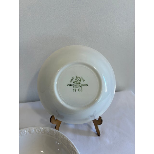 1960s Wedgwood White Embossed Bowls, Set of 4 For Sale - Image 9 of 10