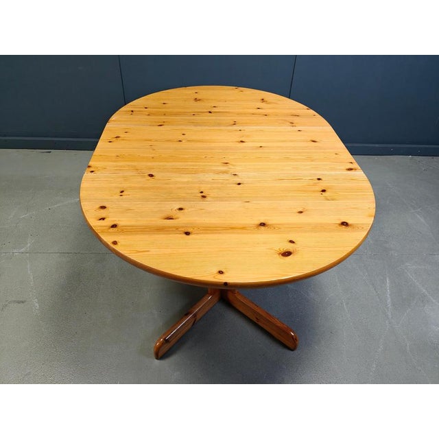 Pine Wood Dining Table in the style of Rainer Daumiller, 1970s For Sale - Image 10 of 14