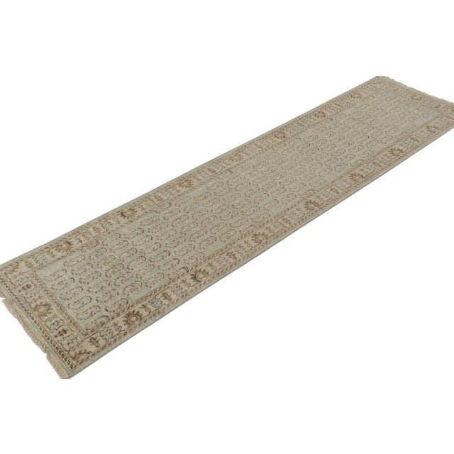 Rug & Kilim Rug & Kilim’sTribal Style Runner in Blue With Beige-Brown Paisley Patterns For Sale - Image 4 of 7