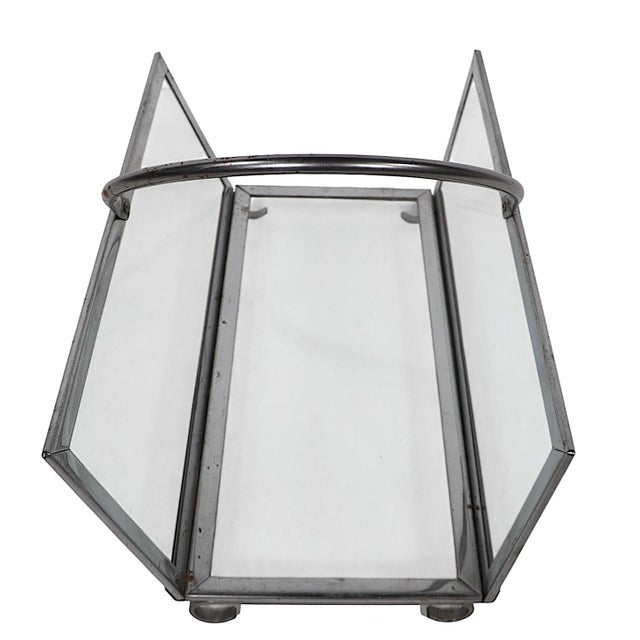 Chrome and Glass Log Holder in the Style of Albrizzi, Circa 1970's For Sale - Image 9 of 12