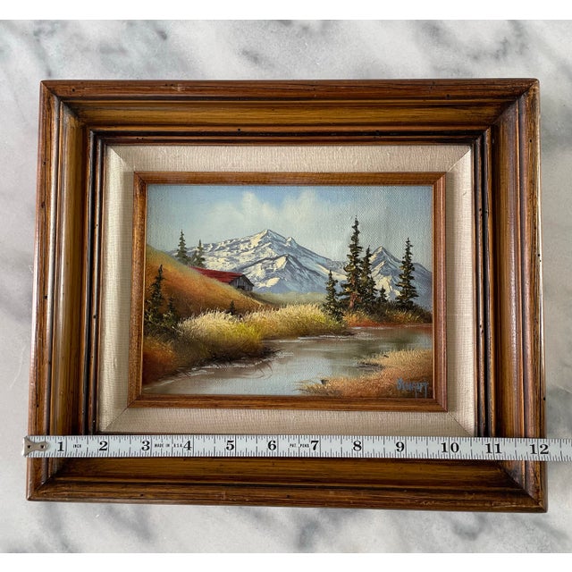 Traditional Late 20th Century Judy Sleight Signed Framed Oil on Canvas PNW Landscape For Sale - Image 3 of 7