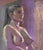 Sara's Morning by Lisa Fricker | Pastel On Sandpaper Portrait of a woman in profile For Sale