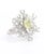 Gia Certified 1.52 Carat Fancy Greenish Yellow Diamond Briolette Snowflake Ring Size 6.5 For Sale - Image 4 of 8