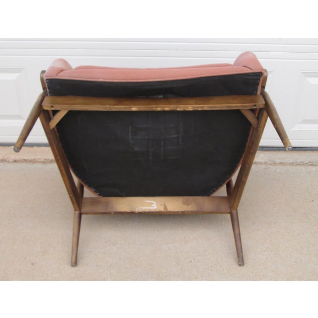 Mid 20th Century Low Barrel Frame Lounge Chair For Sale - Image 10 of 11