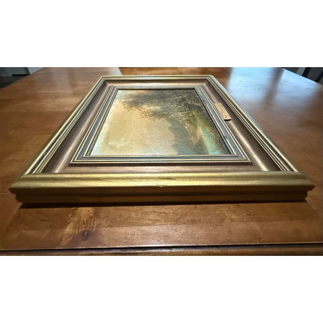 Antique European Landscape Oil Painting by A. Hobart Signed For Sale - Image 11 of 12