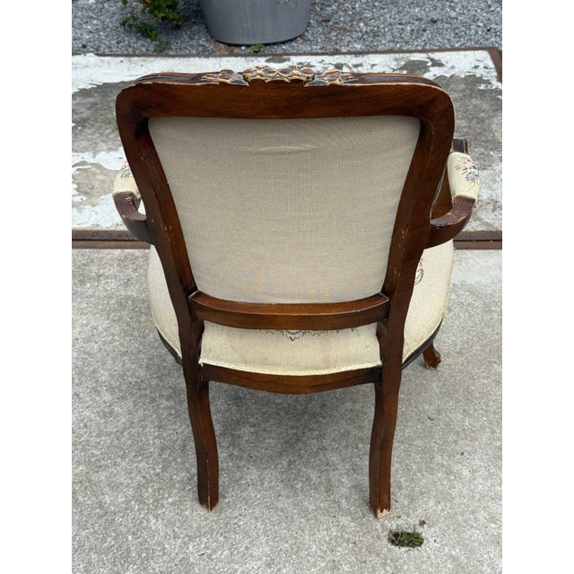 Antique French Louis XV Style Armchair, 1920s For Sale - Image 9 of 14