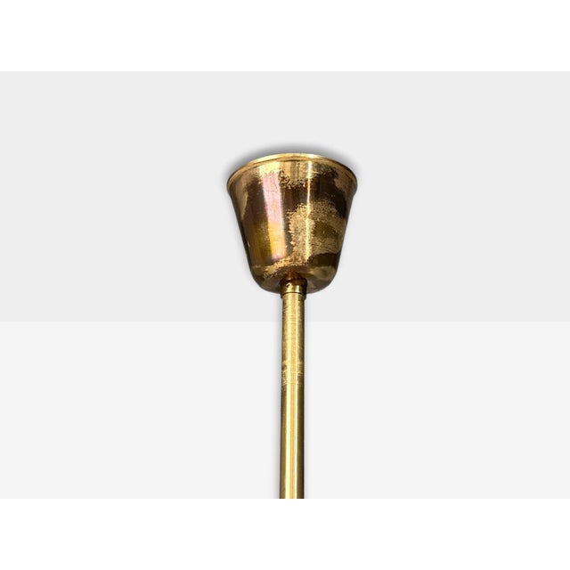 1960s Mid-Century Modern Carl Fagerlund, Tulip Chandelier, Molded Glass, Brass For Sale - Image 13 of 14