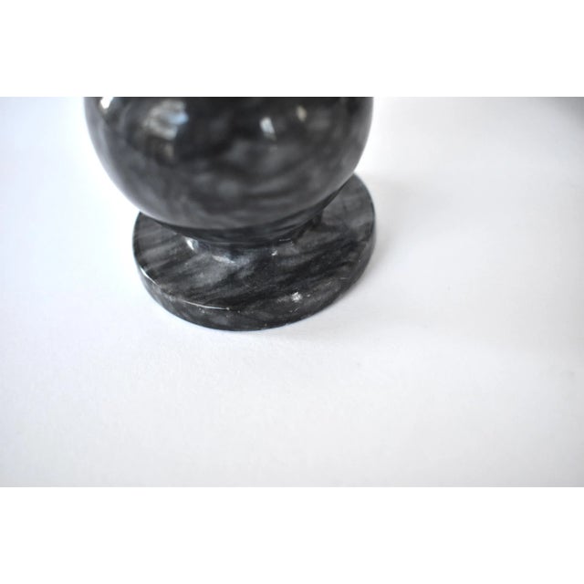 Collection of 3 Vintage Grey Marble Vases For Sale - Image 9 of 11