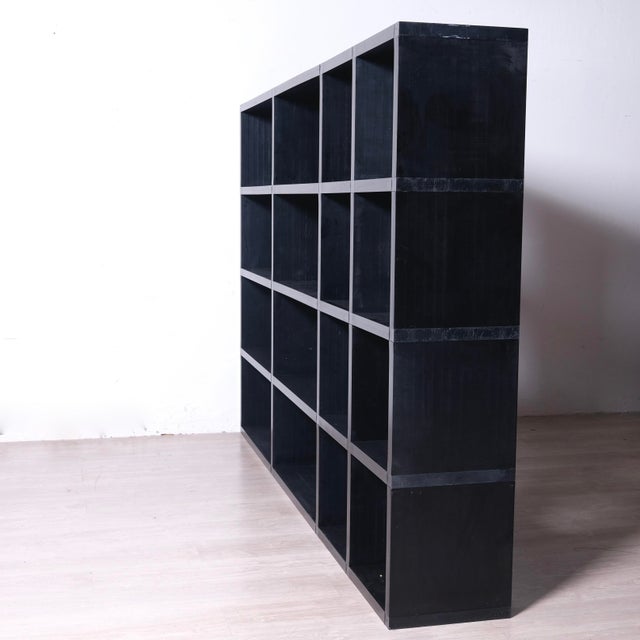 1970s Black Modular Bookcase by Giulio A. Polvara for Kartell, 1970s For Sale - Image 5 of 17