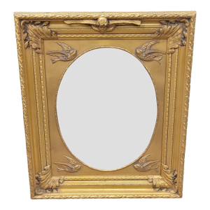 Vintage Decorator Gold Gilt Cherub Bird Mirror