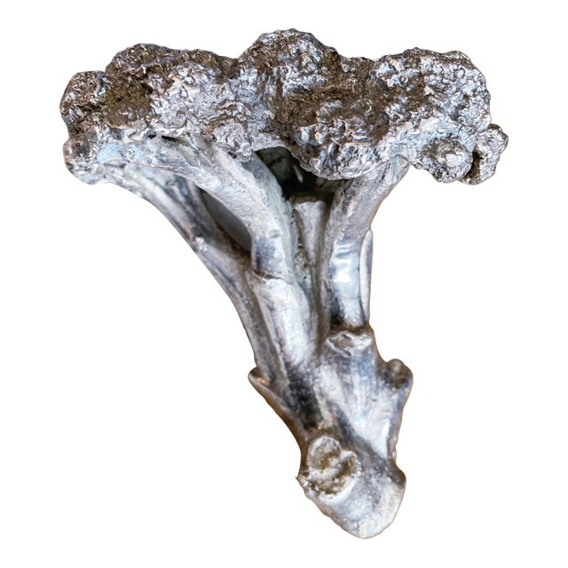 1970s Vintage Maitland-Smith Silvered Bronze Broccoli Floret For Sale