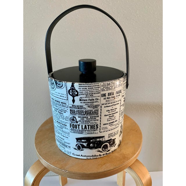 A blast from the past! Awesome Mid Century Modern Vinyl Insulated Ice Bucket by Irvinware. This fun little barware / ice...