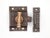 Aesthetic style cast iron ornate cabinet latch with a brass T shaped handle. The original mounting screws are not...