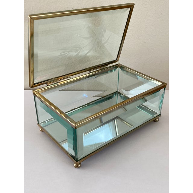 Vintage Italian Art Deco Beveled Glass Box, Italy, 1930 For Sale - Image 18 of 18
