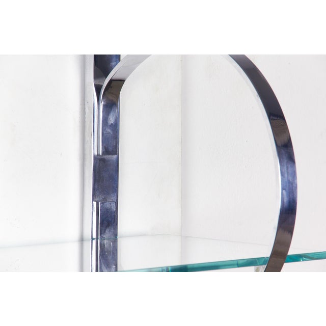 Chromed Brass and Glass Wall Shelf by Torreggiani for Dada Design, 1970s For Sale - Image 9 of 11