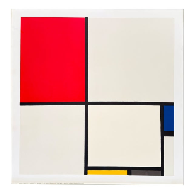 Piet Mondrian, Mondrian Composition No. III, 1983, Screen Print, Framed For Sale