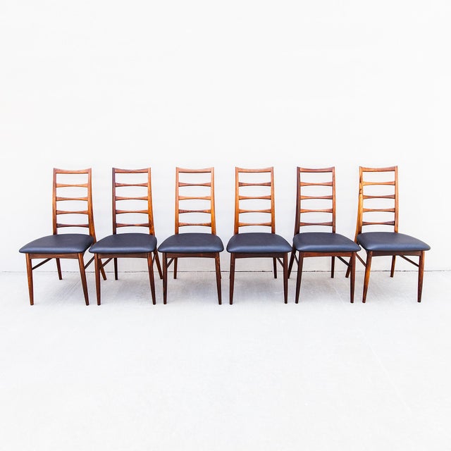 1960s Rare Danish Modern "Lis" Dining Chairs in Rosewood & Leather by Niels Koefoed For Sale - Image 18 of 18