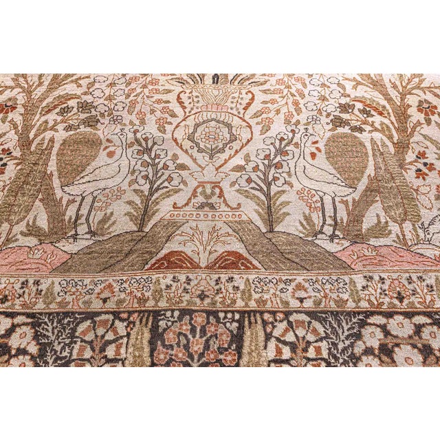 Beige 1920s Persian Tabriz For Sale - Image 8 of 9