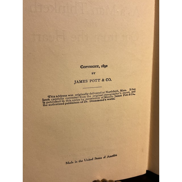 Late 19th.century First Edition of as a Man Thinketh - Circa 1890 by James Allen For Sale In Palm Springs - Image 6 of 9